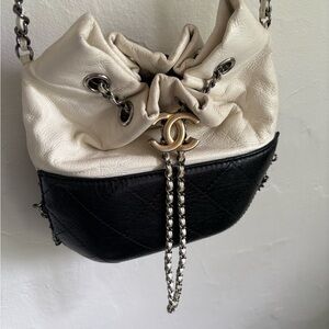 Chanel Gabrielle drawstring quilted calf skin bag